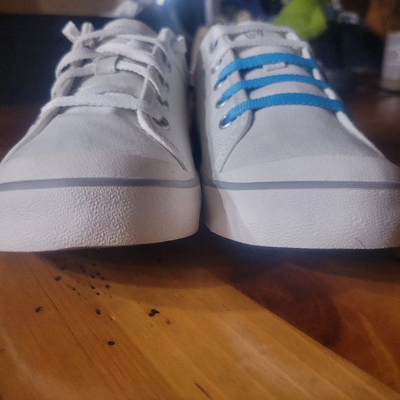 NIB! Teva Women's Freewheel Washed Canvas White Sneaker - Size 7 - Picture 4 of 14